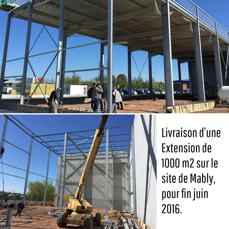 Site de Mably : extension de 1000 m2