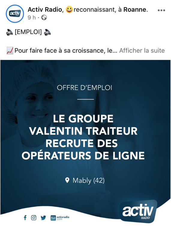 On recrute ACTIV'ement chez VALENTIN TRAITEUR