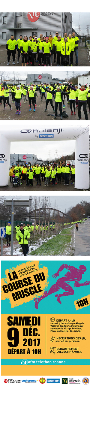 Course Téléthon Mably Valentin Traiteur