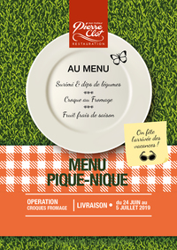 Menu pique nique Pierre Clot